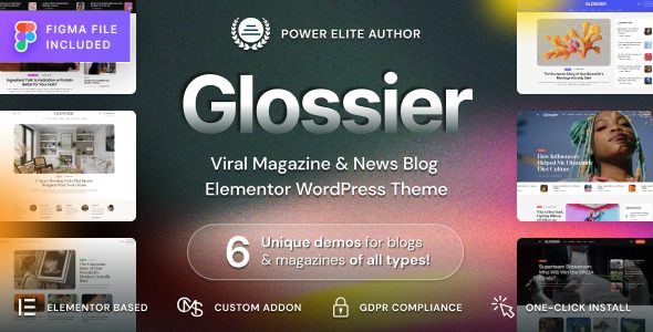 Glossier 1.0.9 - Newspaper & Viral Magazine WordPress Theme