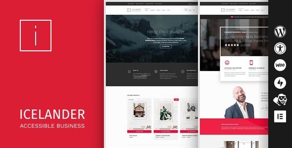 Icelander 1.7.4 - Accessible Business Portfolio & WooCommerce WordPress Theme