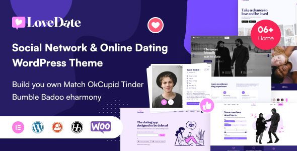 LoveDate 3.1.2 - Social Dating Network WordPress Theme