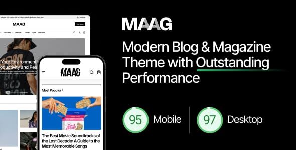 Maag 1.0.4 - Modern Blog & Magazine WordPress Theme