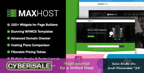 MaxHost 9.10.2 - Web Hosting, WHMCS and Corporate Business WordPress Theme with WooCommerce