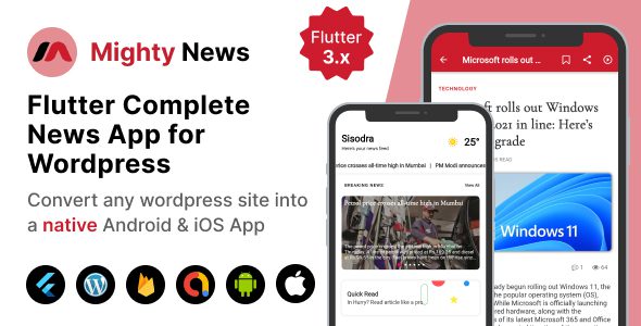 Mighty News 4.1.0 - Flutter News App with WordPress backend