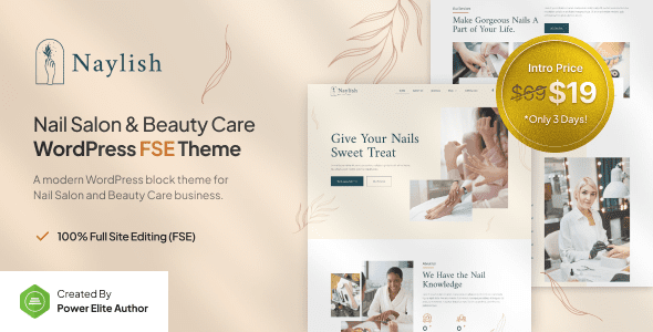 Naylish 1.0 - Nail Salon & Beauty Care FSE WordPress Theme