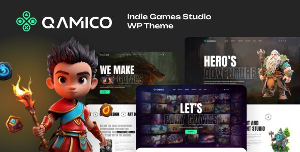 Qamico 1.1.1 - Indie Games Studio WordPress Theme