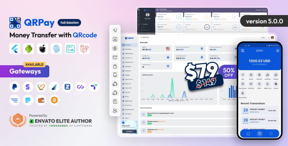 QRPay 5.0.0 - Money Transfer with QR Code Full Solution
