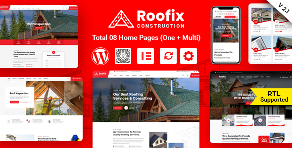 Roofix 2.2.2 - Roofing Services WordPress Theme