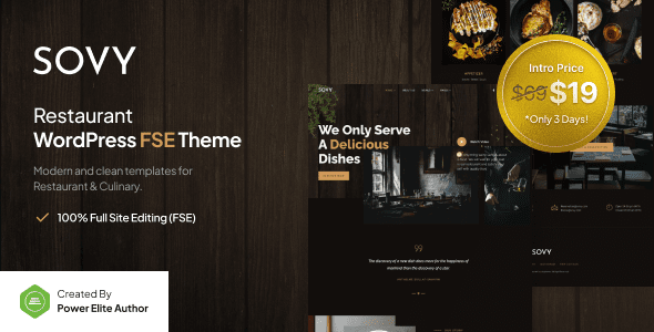 Sovy 1.0 - Restaurant FSE WordPress Theme