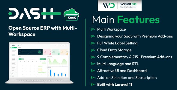 WorkDo Dash SaaS 5.6 - Open Source ERP with Multi-Workspace