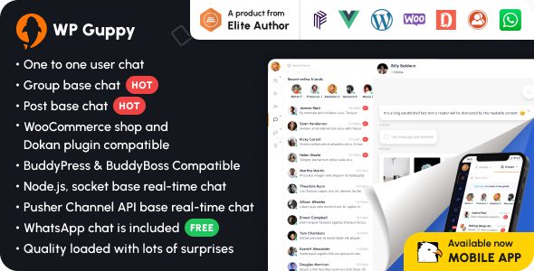 WP Guppy Pro 4.3.3 - A live chat plugin for WordPress, WooCommerce and BuddyPress