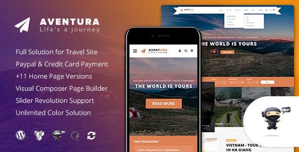 Aventura 2.8.6 - Travel & Tour Booking System WordPress Theme