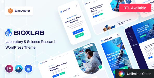 Bioxlab 1.1.1 - Laboratory & Science Research WordPress Theme