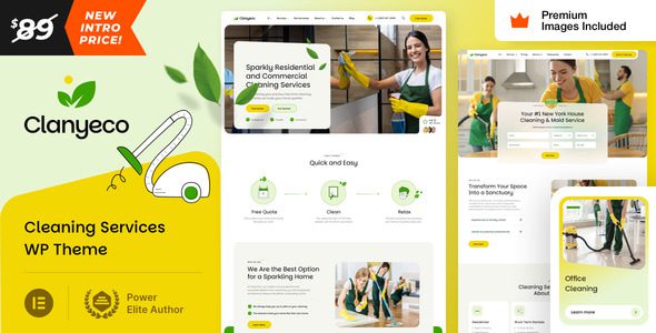 ClanyEco 1.0 - Cleaning Services WordPress Theme