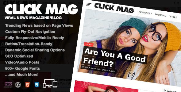 Click Mag 3.7.0 - Viral WordPress News Magazine/Blog Theme