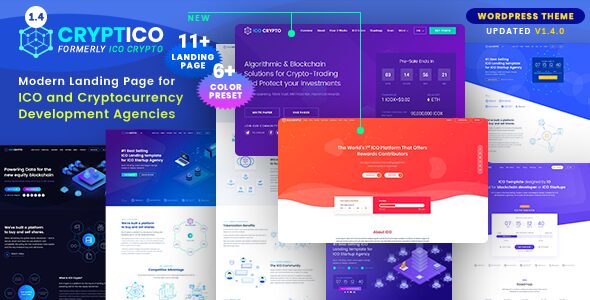 Cryptico 1.4.16 - ICO Crypto Landing & Cryptocurrency WordPress Theme​