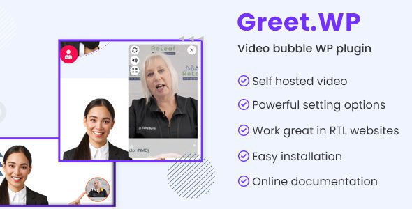 Greet.wp 2.2.9 - Video bubble WordPress plugin