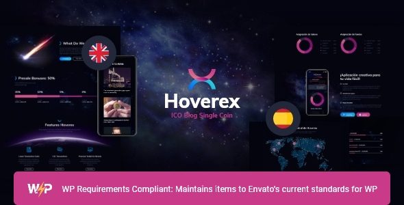 Hoverex 1.5.10 - Cryptocurrency, NFT & ICO WordPress Theme