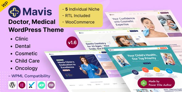 Mavis 1.4 - Doctor & Medical Clinic Elementor WordPress Theme