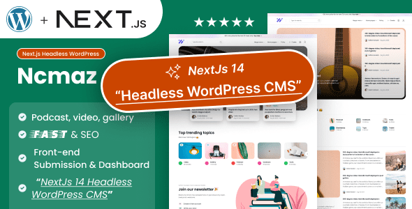 Ncmaz 2.10.1 - NextJs Headless WordPress Blog Magazine