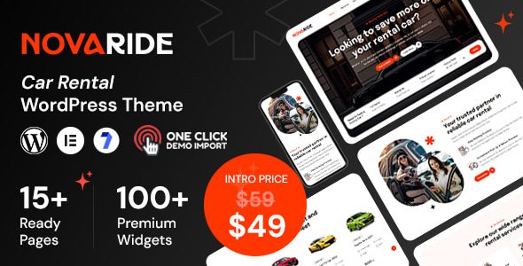 Novaride 1.0.3 - Car Rental WordPress Theme