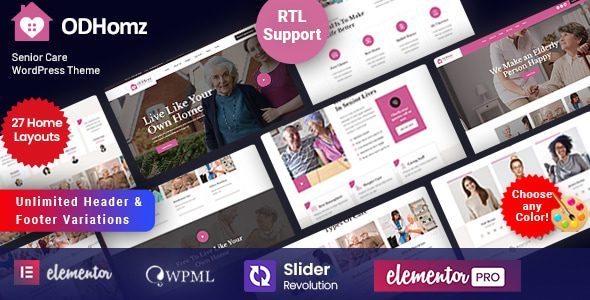 Odhomz 1.9 - Elderly WordPress Theme