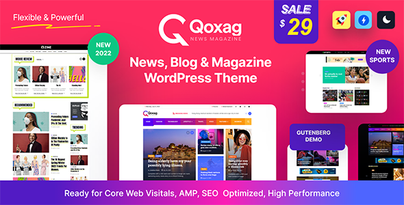 Qoxag 2.0.9 - WordPress News Magazine Theme