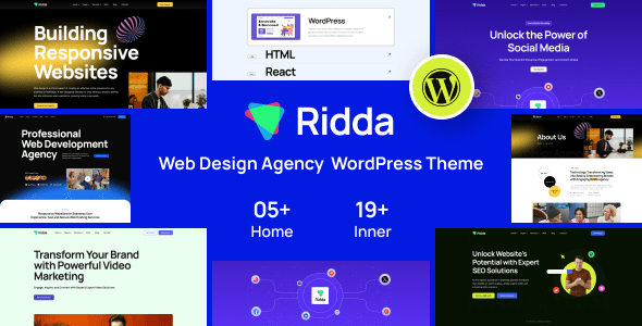 Ridda 1.0.5 - Web Design Agency WordPress Theme