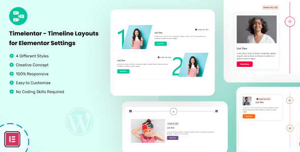 Timelentor 1.0.4 - Timeline Layouts for Elementor
