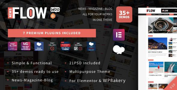 Flow News 3.1 - Magazine and Blog WordPress Theme - WeaDown