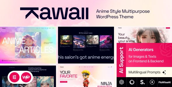 Kawaii 1.0.0 - Anime Creative Original WordPress Theme - WeaDown
