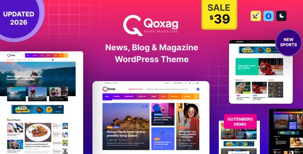 Qoxag 2.1.2 - Newspaper Magazine News WordPress Theme